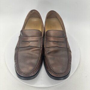 Tod’s Penny Loafer Men Sz US 10 UK 8.5 Leather Slip On Casual Dress Shoes Brown